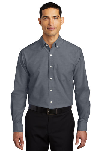 Port Authority® SuperPro™ Oxford Shirt (Black)